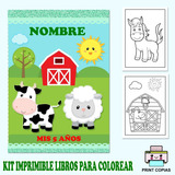 Kit Librito Para Pintar Y Personalizar De La Granja