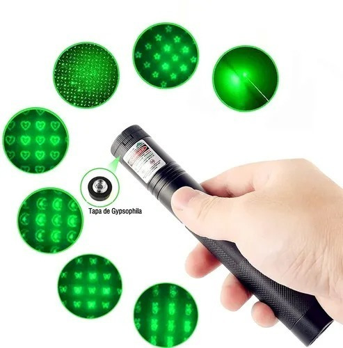 Super Puntero Laser Recargable Verde 5000 Mw Desmontable
