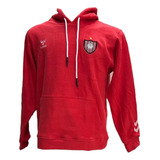 Buzo Canguro Gamuzado De Chacarita Juniors Rojo Hummel