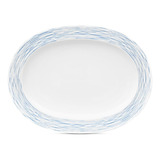 Platón Oval Hammock Azul Porcelana 36 Cm Noritake