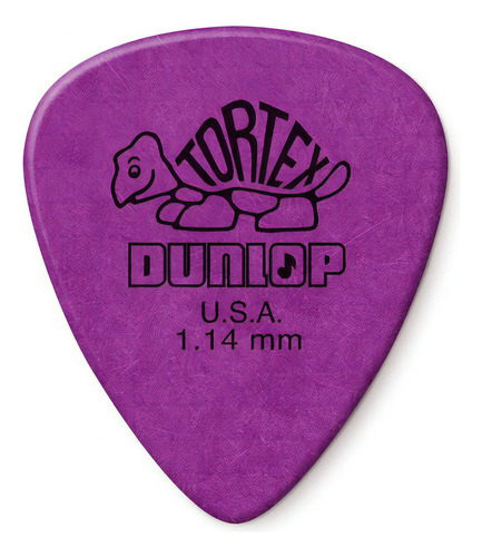 Uñetas Jim Dunlop 418p 1.14 Tortex Std Pack X 12 Color Violeta Tamaño Mediano