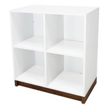 Mueble Organizador Multiusos 4 Nichos Hogar/ Oficina Color Blanco