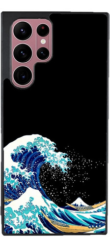 Funda Para Galaxy La Ola Arte Pintura Mar Agua Negro Azul