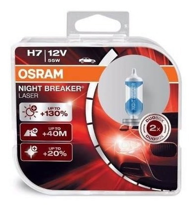 Bombillos X2 Osram H7 Night Breaker Laser 12v/55w +130% Luz