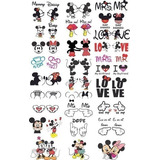 Plantillas Sublimación Vectores Mickey Minnie Pareja Amor