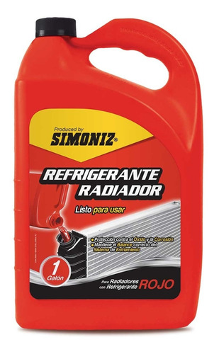 Refrigerante Simoniz Color Rojo  X 1 Galón 