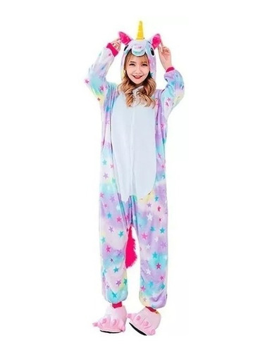 Pijama Disfraz Unicornio Estrellas Niña Y Adulto