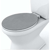 Funda De Tapa Para Inodoro Espuma Gruesa Para Baño Gris    