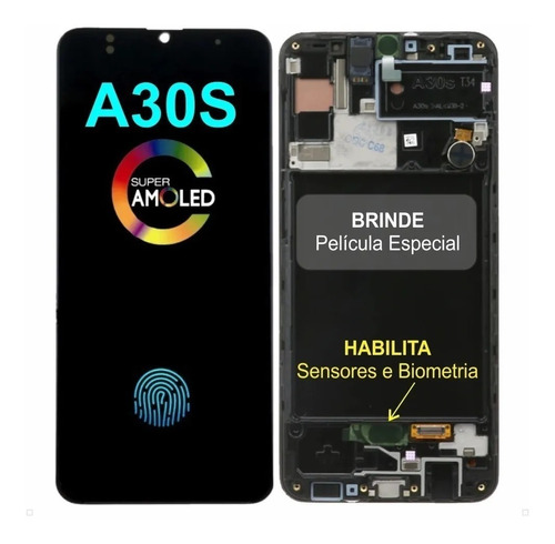 Tela Frontal Touch Display Super Amoled Aro Para A30s A307