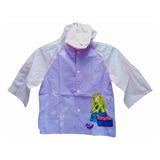 Poncho Morado Niña Primaria Impermeable Lluvia Capa