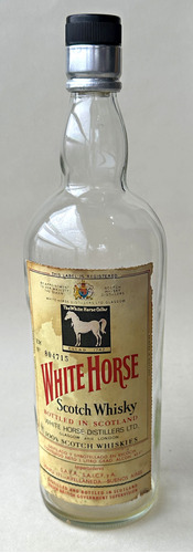 White Horse Scotch Whisky Botella Vacia 1 Litro 1970