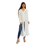 Maxi-blusa Con Aberturas Roman Fashion /juvenil, 1064 (blanc