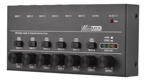 Mezclador Para Micrófono Studio Dc Club Mono Noise Mixer 6