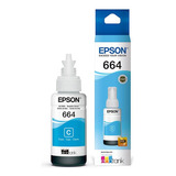 Tinta Epson® T664 Cyan Original Botella 70 Ml L120/l380/l495