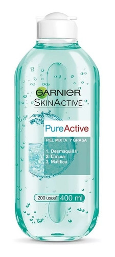 Agua Micelar Matificante Garnier Pure Active 3 En 1 - 400ml