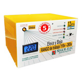 Elevador De Tensión Segur-elec Automático 12kva 12r110 12000va Entrada De 110v/265v Y Salida De 220v Con Entrada De 110-265v Ca Amarillo