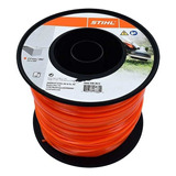 Hilo De Corte Cuadrado 2.4 Mm Nylon Stihl 0000 930 2612 253m Color Naranja