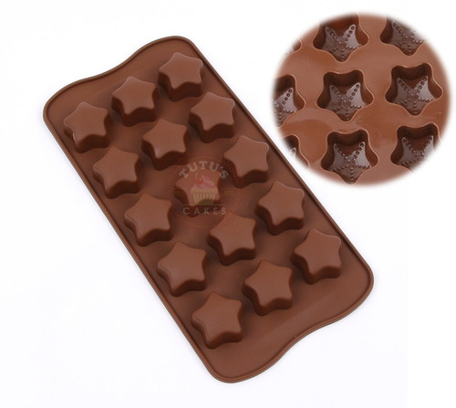 Molde De Silicona Estrella Estrellita Flor Bombón Chocolate 