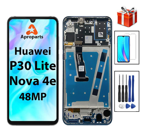  Lcd Compatible Con Huawei P30 Lite / Nova 4e 48mp Con Marco
