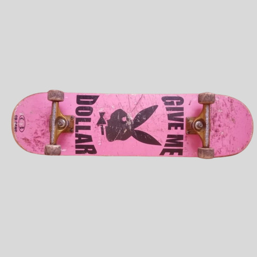 (usado) Skate Give Me Dollar Rosa Profissional Completo