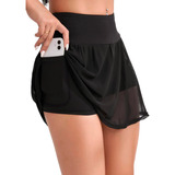 Falda Pantalón Deportiva De Fitness Corto Tenis Short Mujer