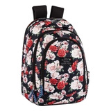 Mochila Urbana Mujer  Porta Notebook Qe450 Preventa Color Bloom Rose