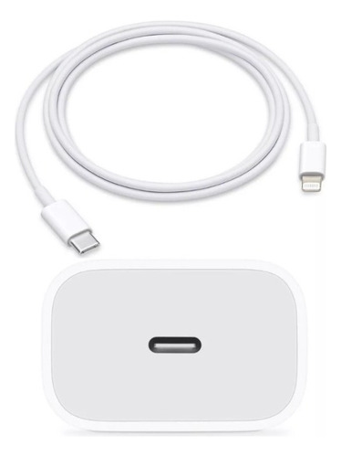 Cargador 20w Para iPhone Carga Rápida + Usb-c A Lightning