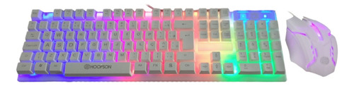 Kit Teclado Mouse Gamer Hoopson Tpc-096kb, Rgb, Usb, Branco