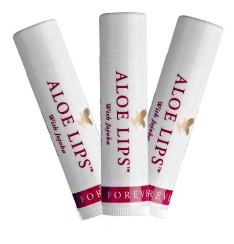 Pack 3 Pzs Aloe Lips Forever Living Bálsamo Labial Aloe Vera