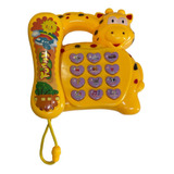 Telefone Infantil Girafa Com Som E Luzes Interativo