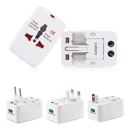 Adaptador Corriente Viajero Universal Europa Cargador +forro