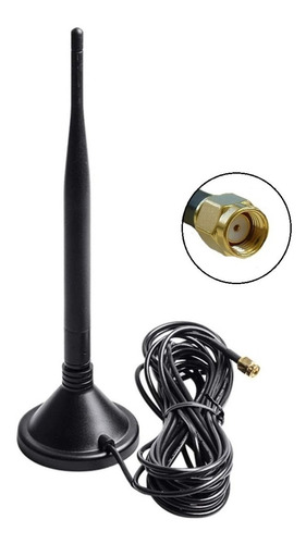 35 Unid Antena Wifi 2.4/5ghz Sma Fêmea 9dbi Cabo 3 Metros