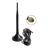 Antena Wifi 2.4ghz/5ghz Sma Fêmea 280mm 9dbi Cabo 3 Metros