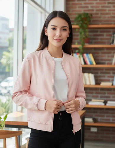 Chamarra Chaqueta Vinipiel Moda Mujer Casual + Regalo