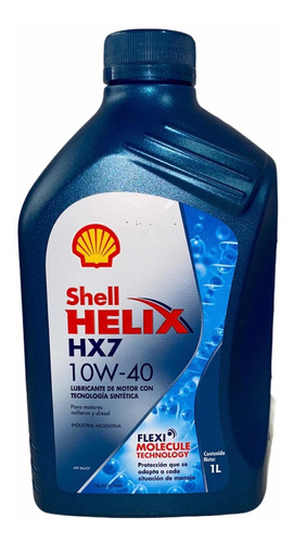 Shell Helix Hx7 10w-40 X 1 Litro Aceite Semi  Sintetico