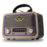 Caixa Som Antigo Rádio Retrô Vintage Bluetooth Am Fm Sw Usb