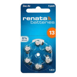 Pila Renata Zinc Air Za13 Botón - Pack De 18 Unidades