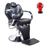 Silla Sillon Hidraulico Barberia Peluqueria Reclinable Salon Color Negro