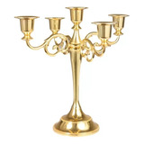 Portabelas De Metal Vela De Pilar De Candelabro De 5 Brazos