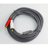 Cable Audio Video Miniplug Oro 3.5 Macho A 2 Rca Macho 3 Mts