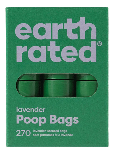 Earth Rated 270 Bolsas Para Excremento Perro, Aroma Lavanda