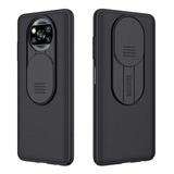 Funda Con Protector De Camara Para  Xiaomi Poco X3 Nfc Negra