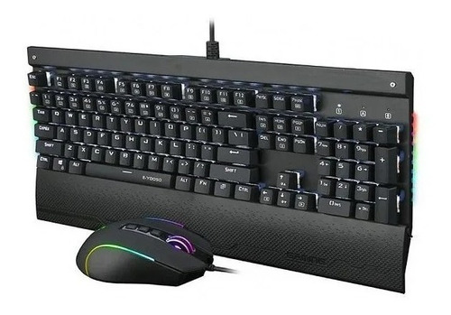 Teclado Gamer Mecanico + Muse + Mause Pad