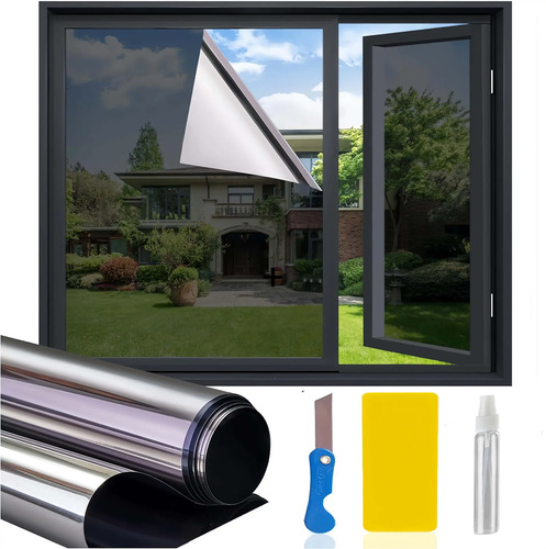 Película Espejo Privacidad Para Ventana Antirayas 10m X 50cm