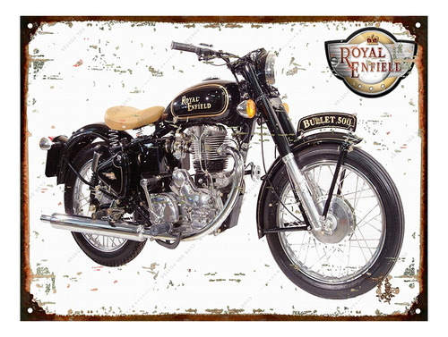 Chapa Publicidad Antigua Royal Enfield Bullet 500 L291