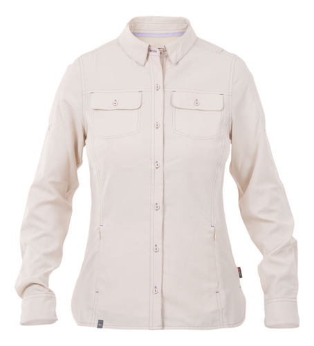 Camisa Mujer Rosselot Long Sleeve Shirt Beige Lippi