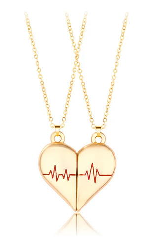 Collares Magnético Corazón Imán Novios Parejas Regalo Dos