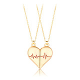 Collares Magnético Corazón Imán Novios Parejas Regalo Dos