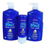  Kit Aussie Moist Avocado Shampoo Condicionador Mascara 778ml
