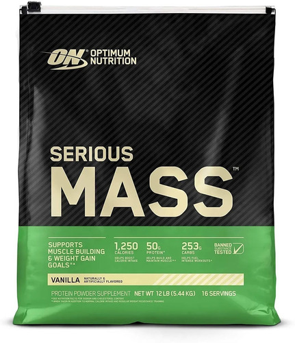 Serious Mass 12 Libras 12 Lb 12lb Optimun Nutrition On 